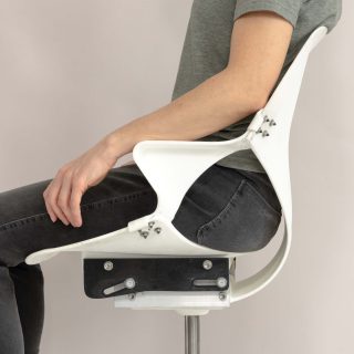 Zeph chair design story monoshell integrated arms