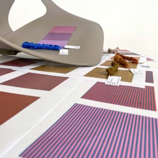 Zeph chair design story yarn color development