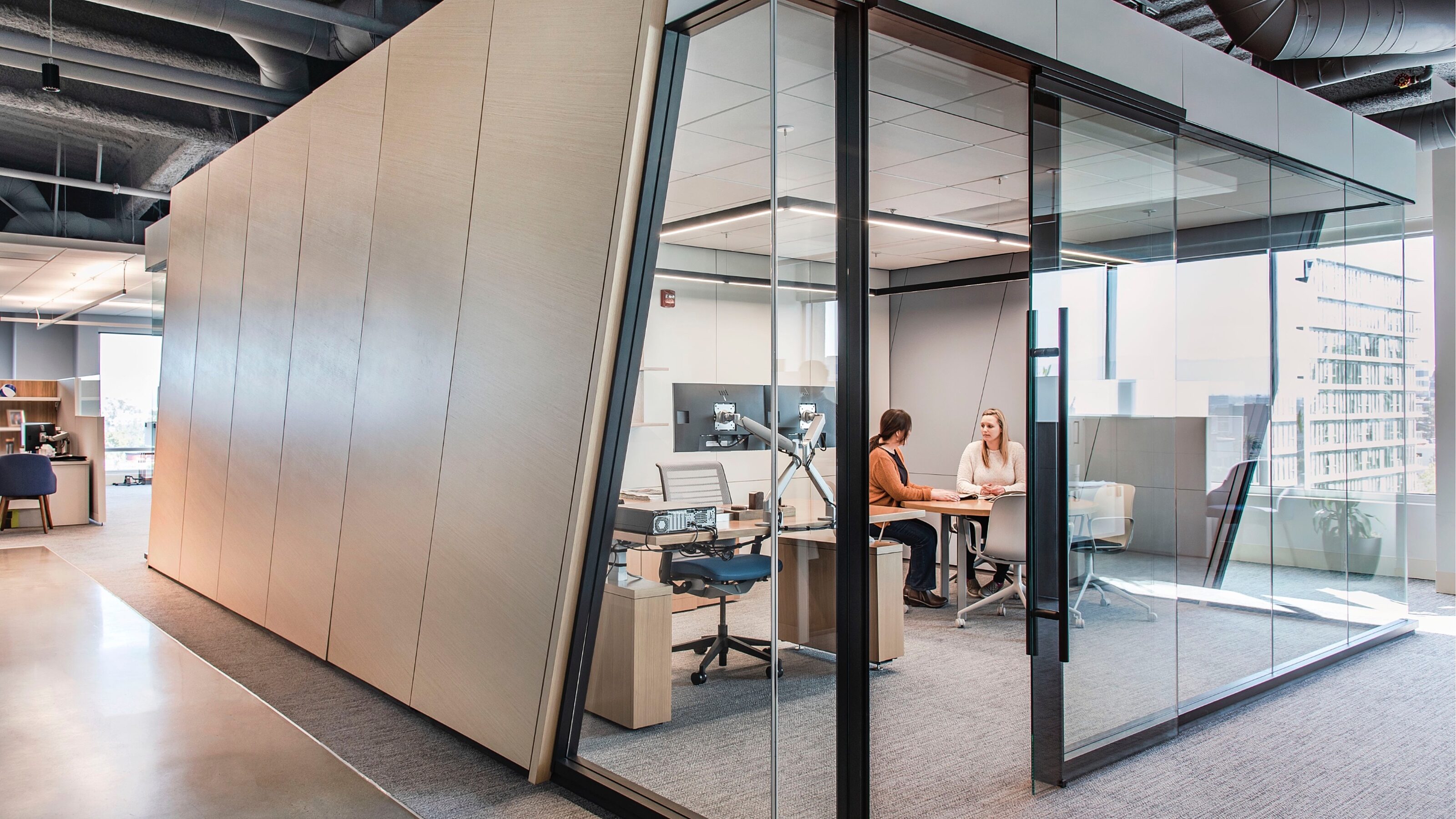 DIRTT walls with glass fronts and doors