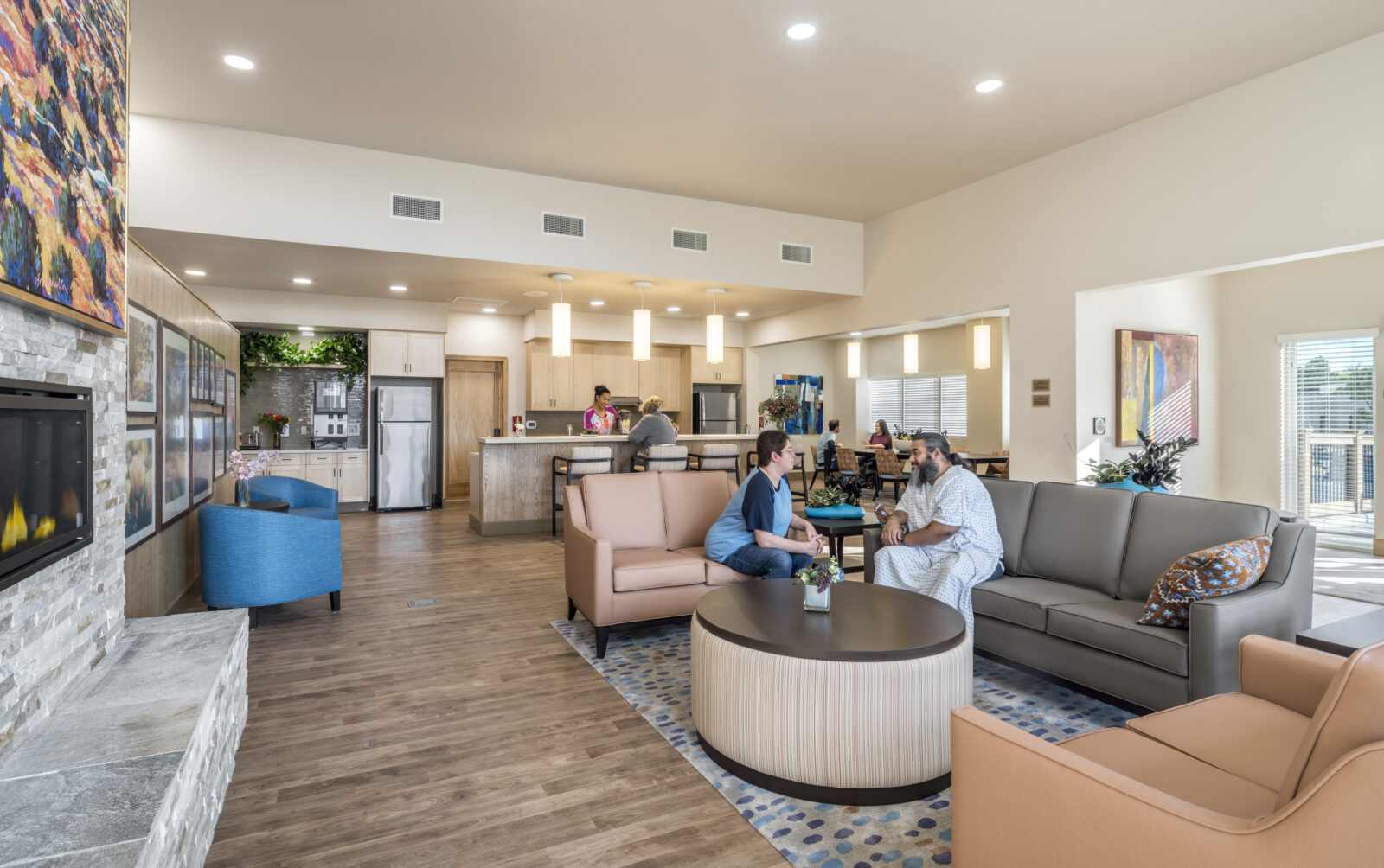 Presbyterian Health Services Robert Wertheim Hospice House | Healthcare | Open Seating Patient Area | Albuquerque, NM