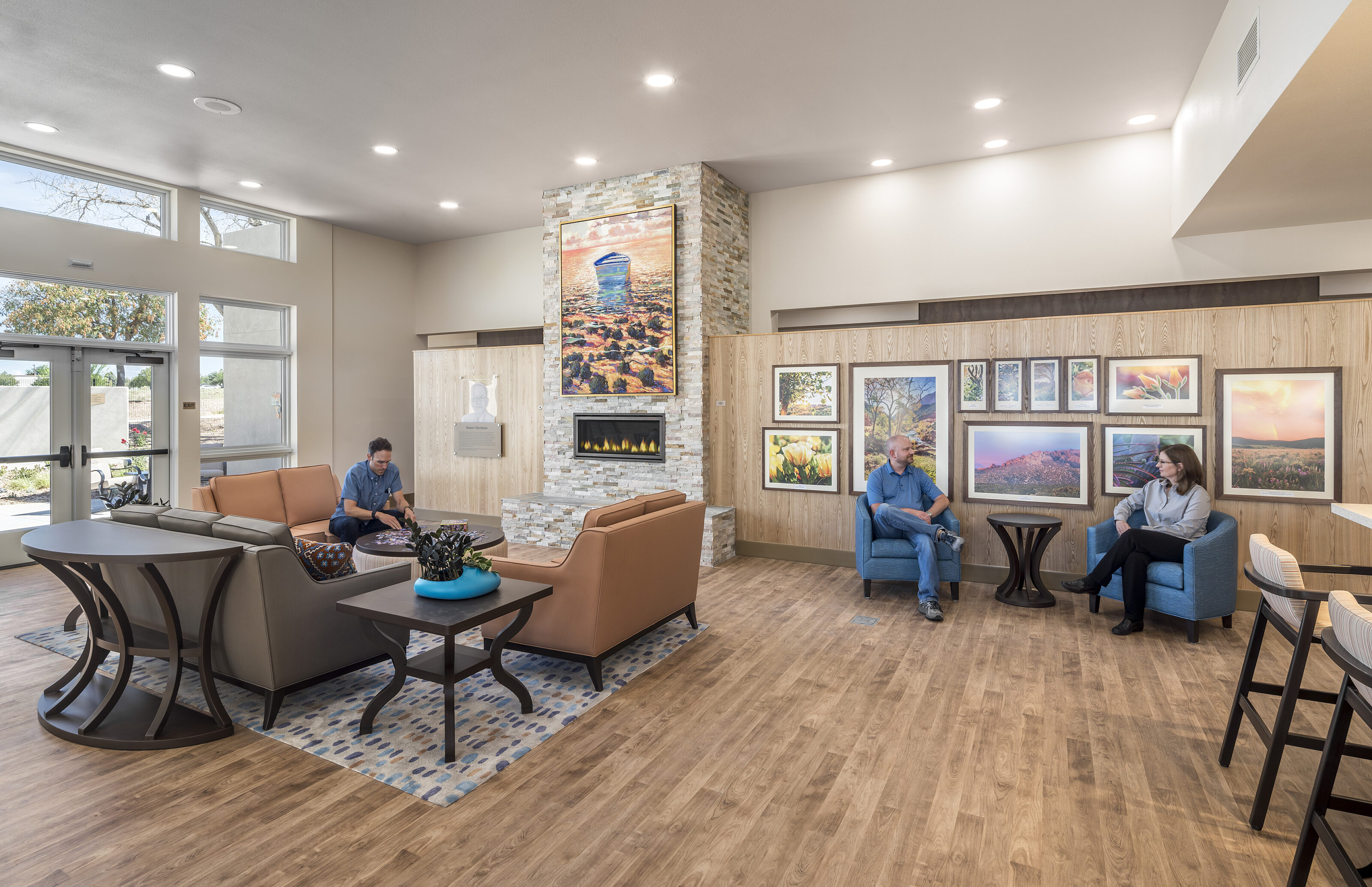 Presbyterian Health Services Robert Wertheim Hospice House | Healthcare | Open Seating Patient Area | Albuquerque, NM