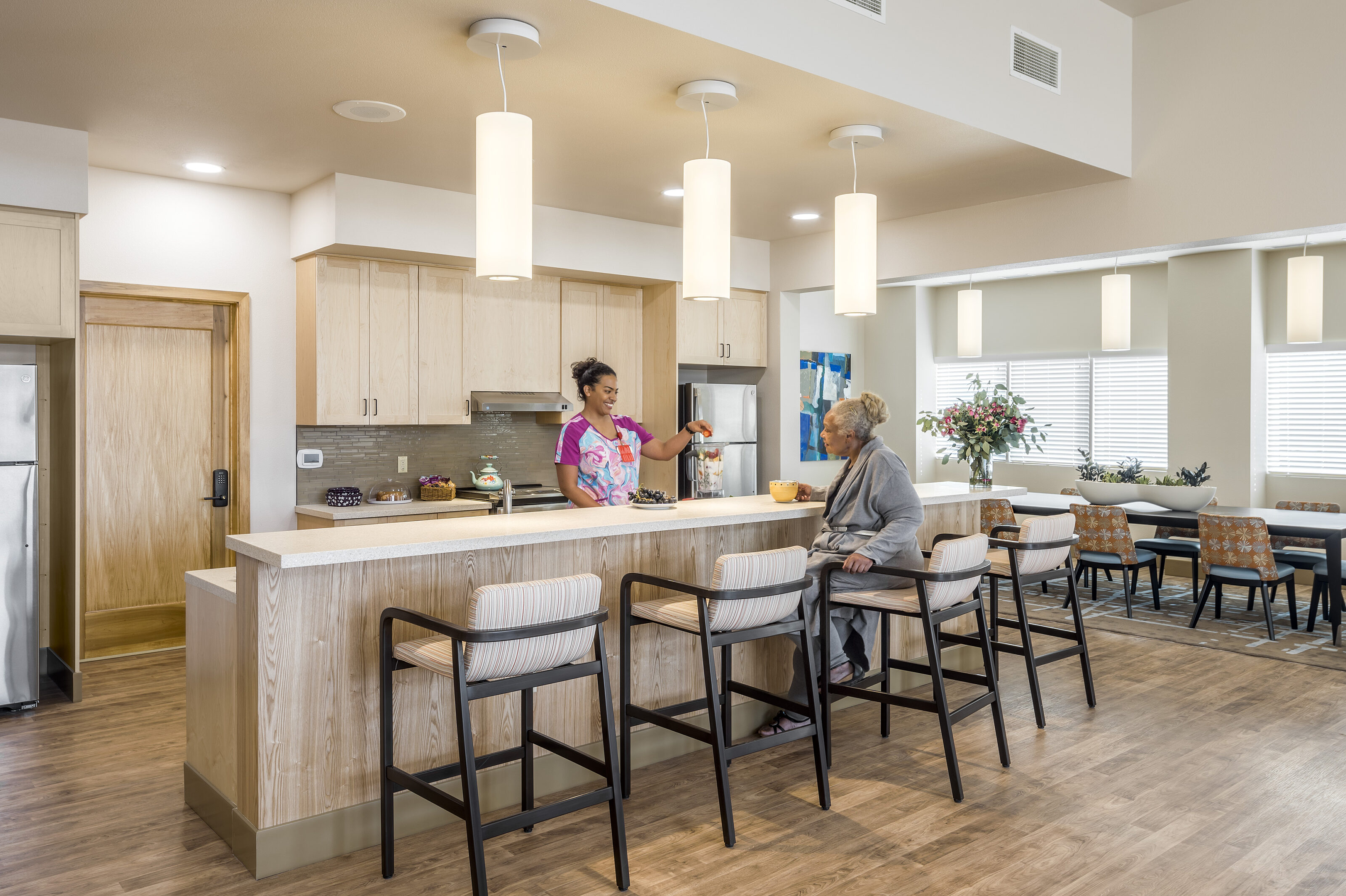 Presbyterian Health Services Robert Wertheim Hospice House | Healthcare | Open Seating Patient Area | Albuquerque, NM