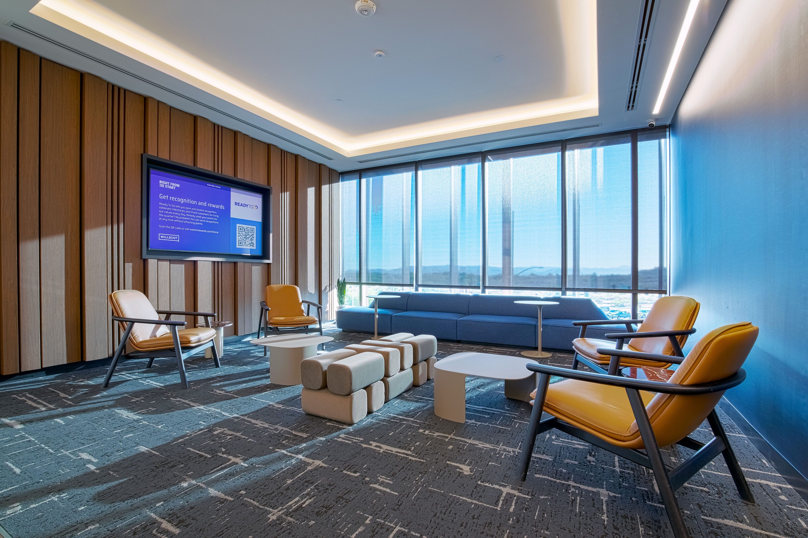 Willscot | Corporate Office Space | Reception, Lobby, Seating Area | Phoenix, AZ